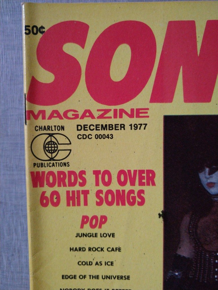 KISS Song Hits Magazine 1977 Nice!