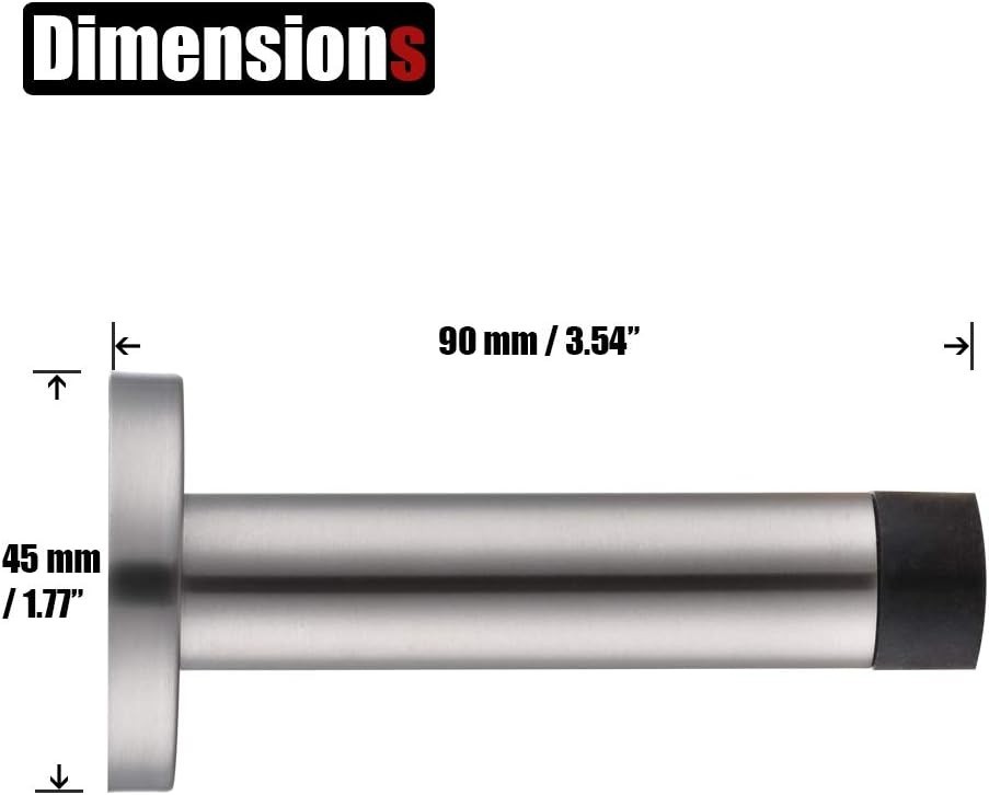 Rust-Resistant Stainless Steel Door Stopper Pack