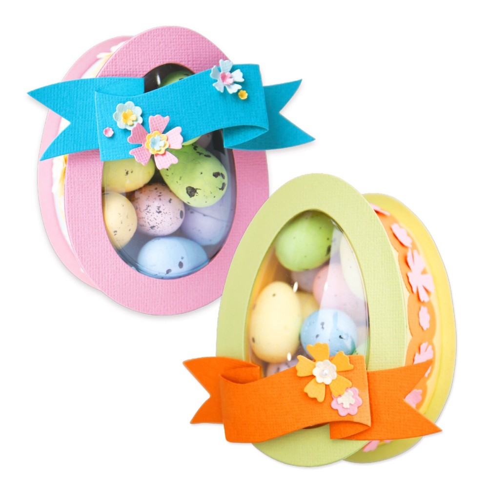 Sizzix Easter Egg Box Thinlits 9pc #666521 Retail $59.99 Use w egg shaker dome