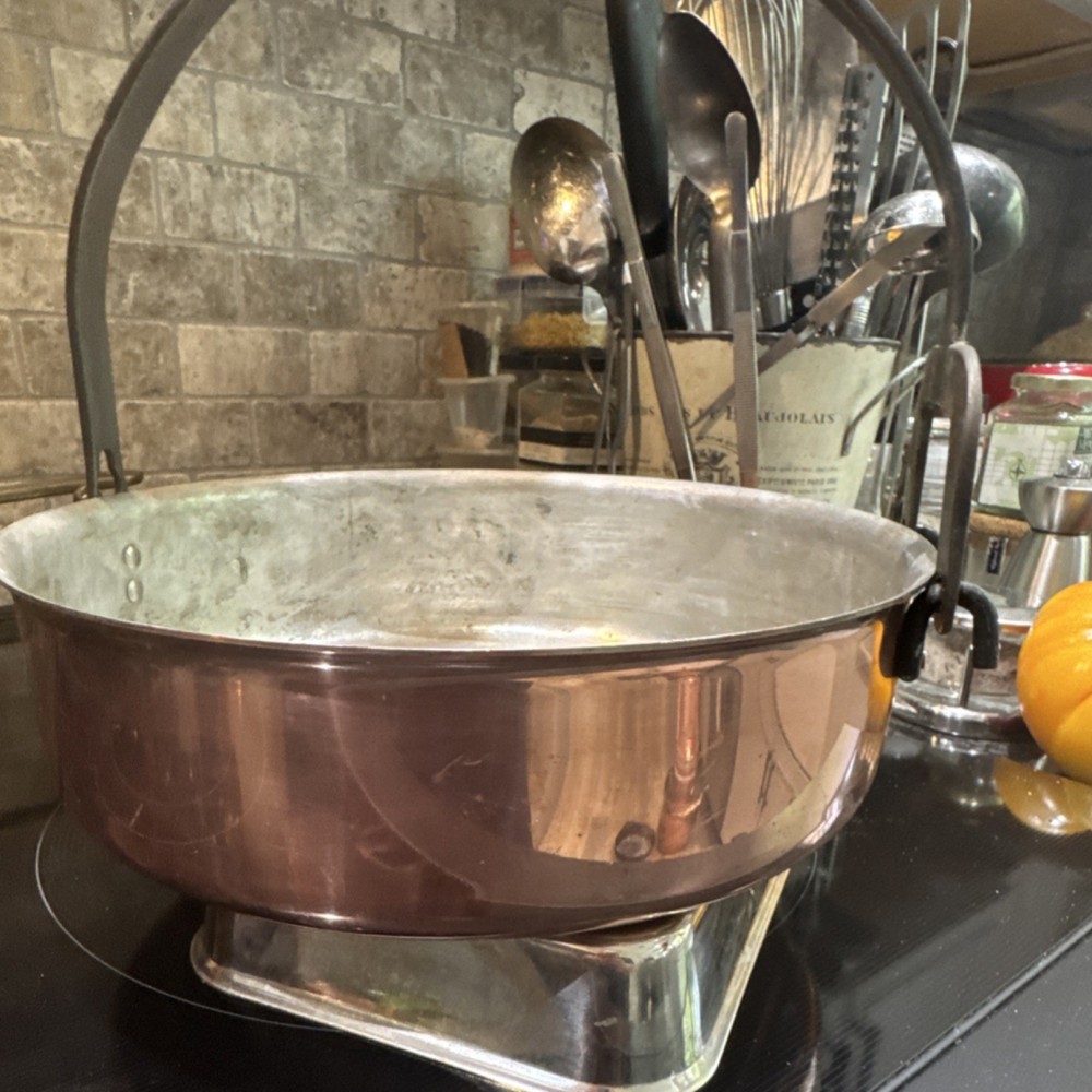 Copper Pot Cauldron with Swing Bail Handle Copper Pan