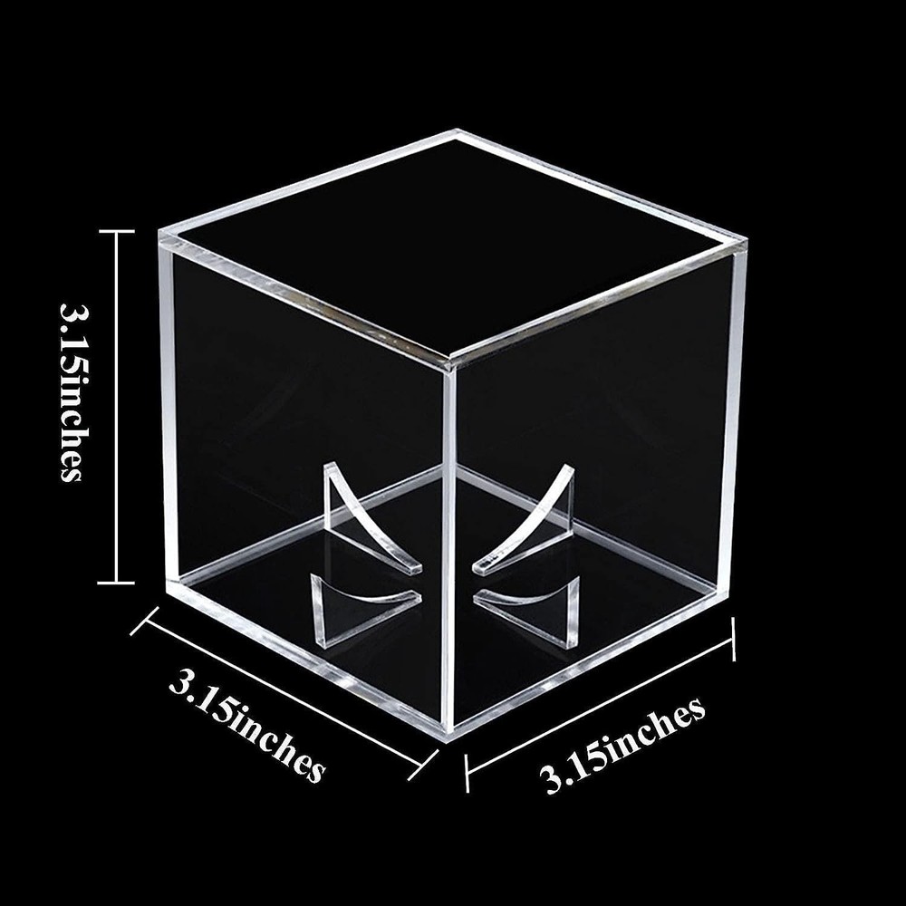 Baseball Display Case Uv Protected Acrylic Clear Baseball Holder Square Cube Bal