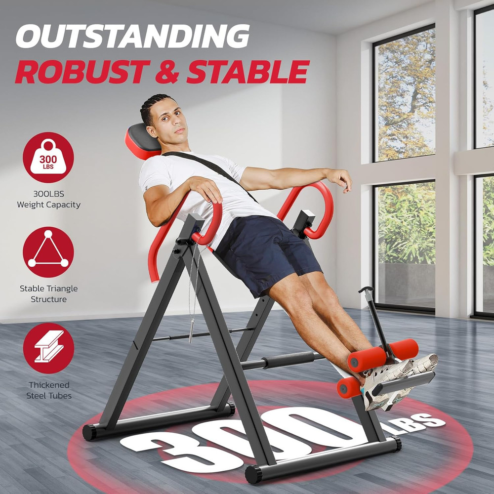 YOLEO Gravity Inversion Table for Back Pain Relief 2026 New Inversion Table W/Lu