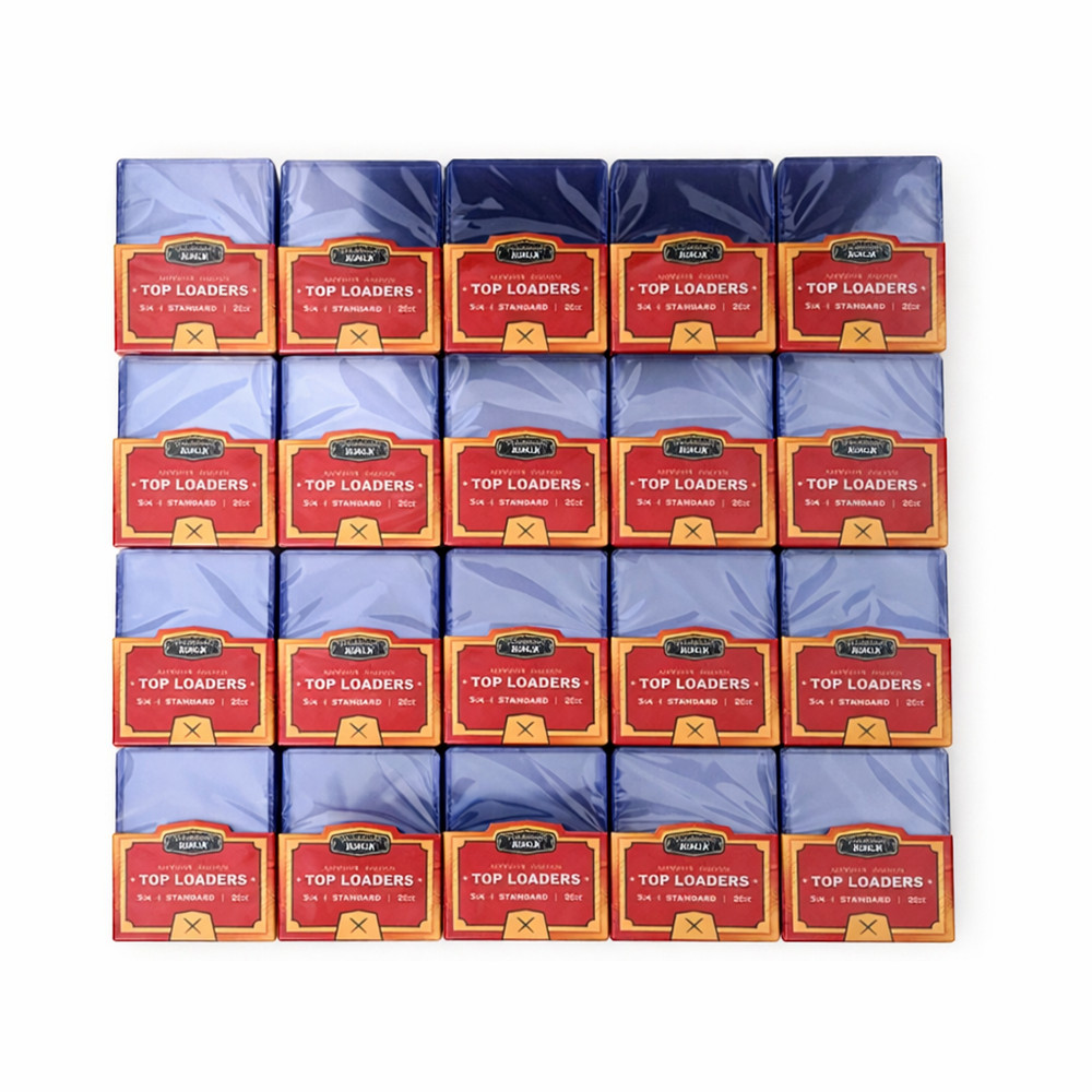 20 packs - 500 Cardboard Gold Standard Card Sized Toploaders 35pt. with Sleeves