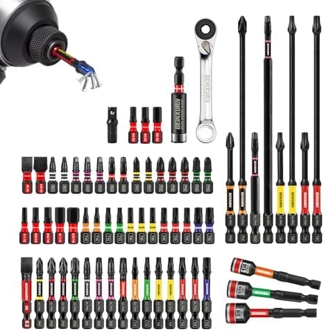 82pc Impact Screwdriver Bits Set Phillips Square Torx Hex Driver Kit