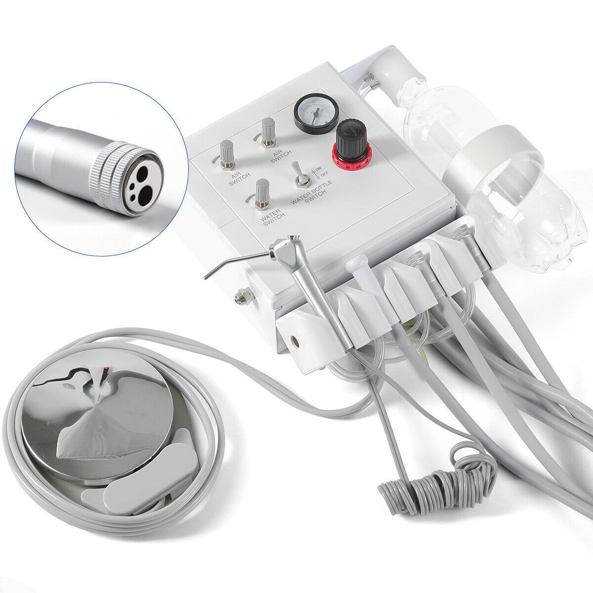 Portable Dental Turbine Unit with Weak Suction work with Compressor/Handpiece