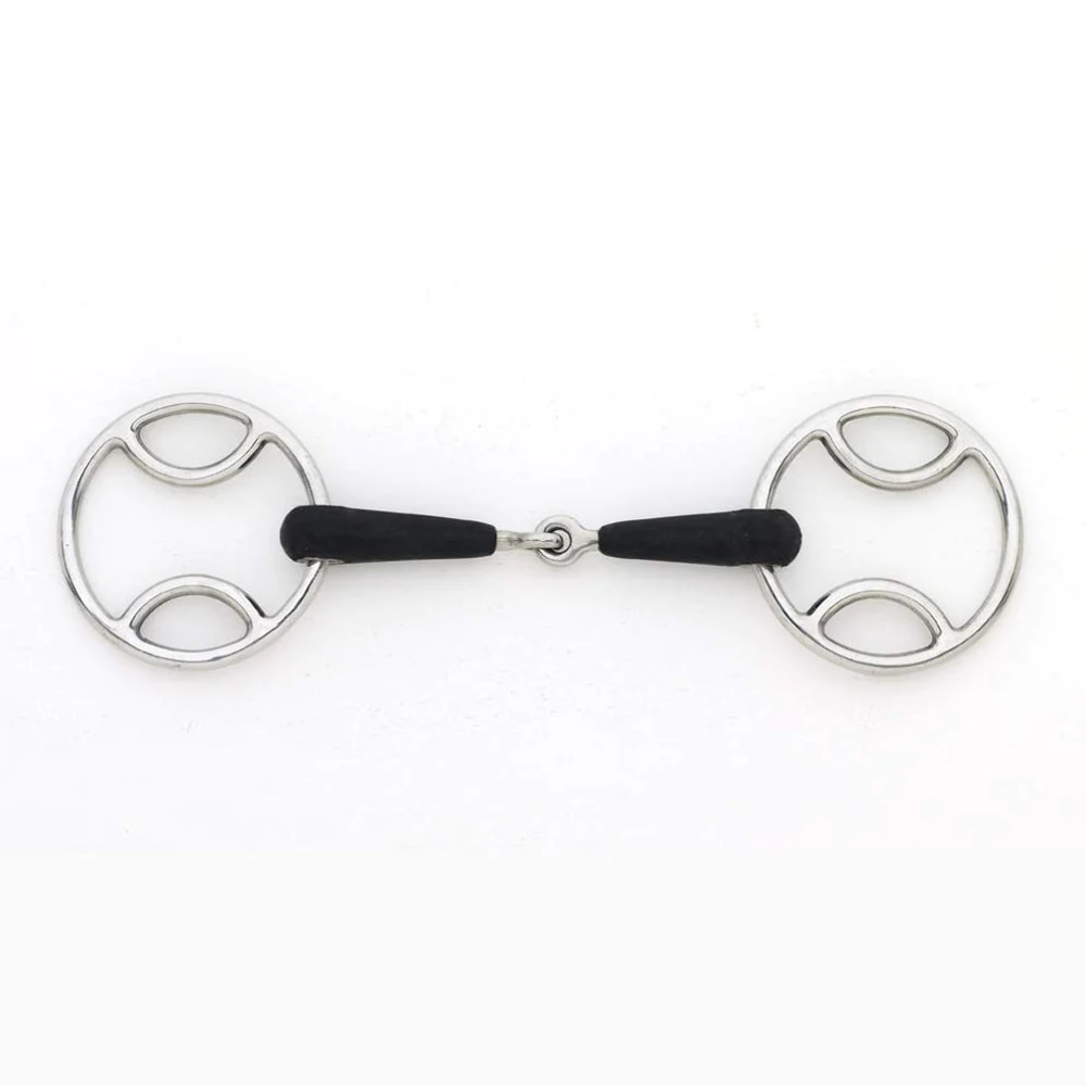 Eco Pure Jointed Rubber Loop Ring Gag Bit