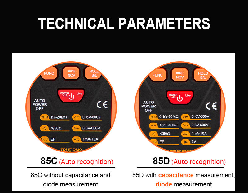 Digital Multimeter Voltmeter Ammeter Ohmmeter Volt AC DC Tester Leads Meter