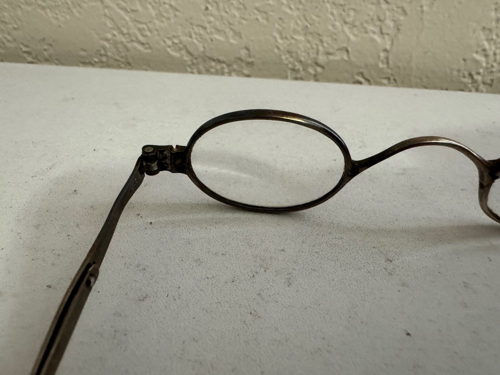 Antique E Solomons Birmingham Silver Spectacles / Glasses Hallmarked w/ Case