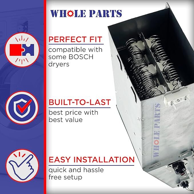 New 00436460 Dryer Heating Element Assembly for Bosch