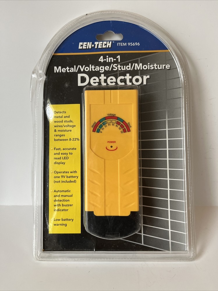 Cen-Tech 4-in-1 Multi Function Detector Detects Moisture Studs Voltage Metal