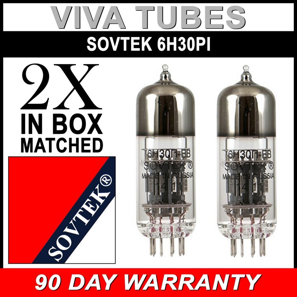 New Matched Pair (2) Sovtek 6H30Pi Vacuum Tubes