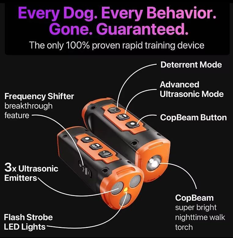 Dog Bark Deterrent Device Stops Bad Behavior, Professional Dog Training Tool, An