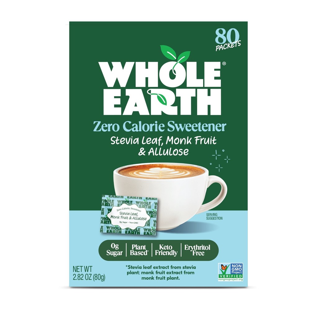 Zero Calorie Stevia, Monk Fruit & Allulose Sweetener Packets, Zero Calorie