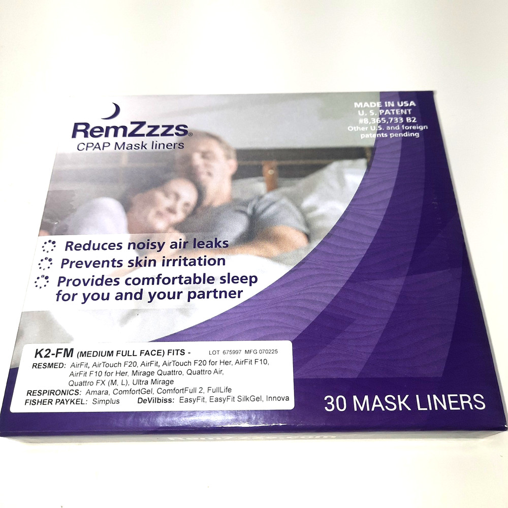 RemZzzs CPAP Mask Liners, Medium Full Face, Model K2-FM, 30 Pack