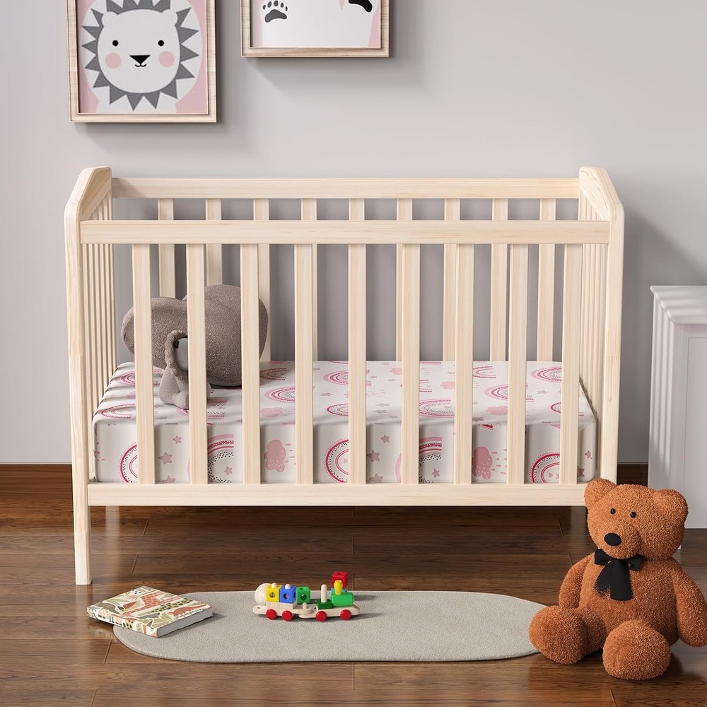Rainbow Pink Fitted Crib Mattress Sheet 2pk