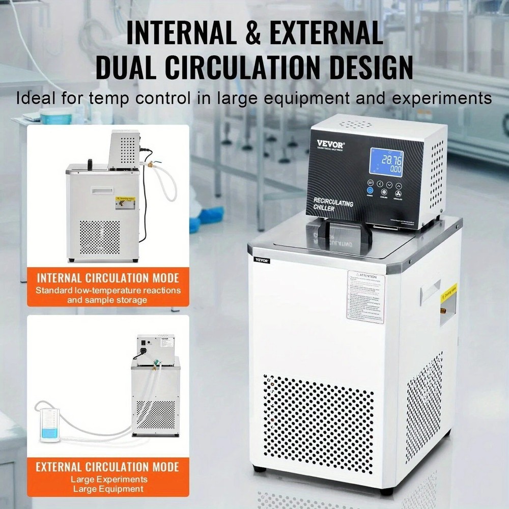 Lab Chiller Circulator Recirculating Cooler with Digital Display & Adjustable Te
