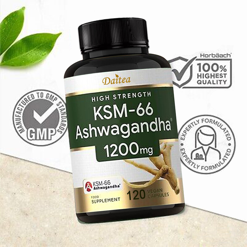 KSM-66 Ashwagandha 1200 Mg - Balance Mood, Reduce Stress,Increase Stamina