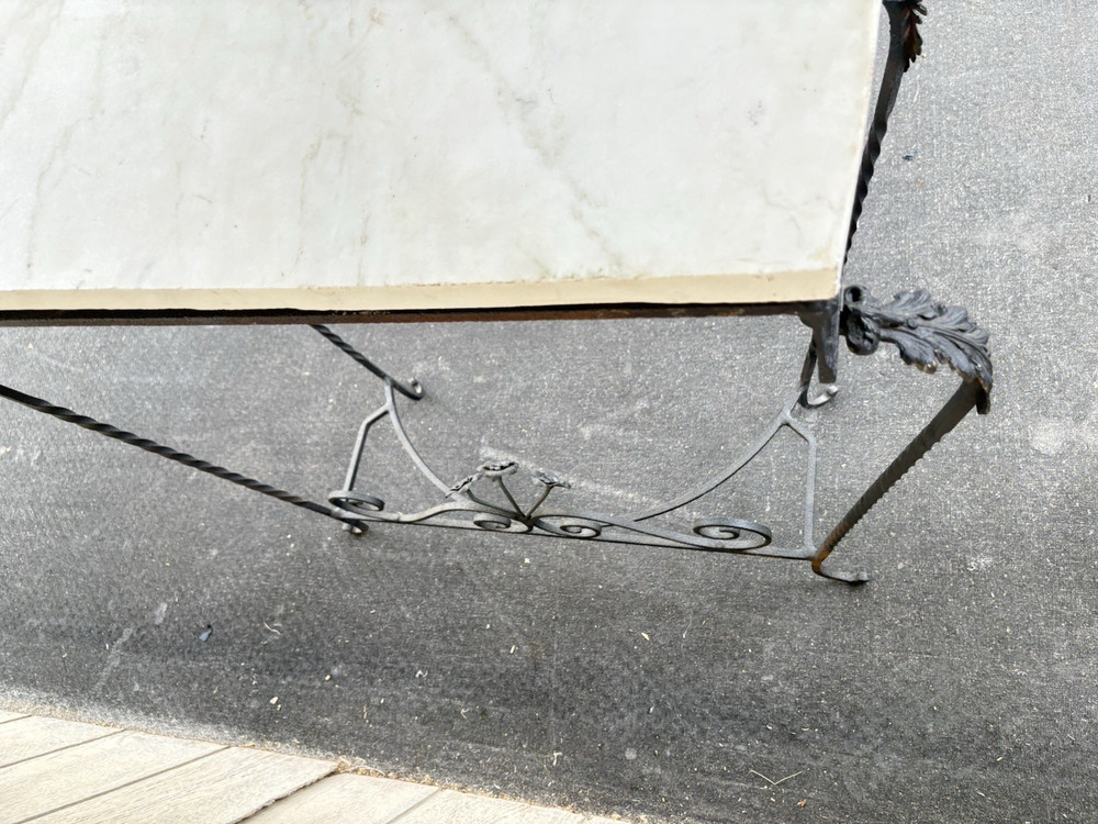 66803 Marble Top Console Table Sideboard Server