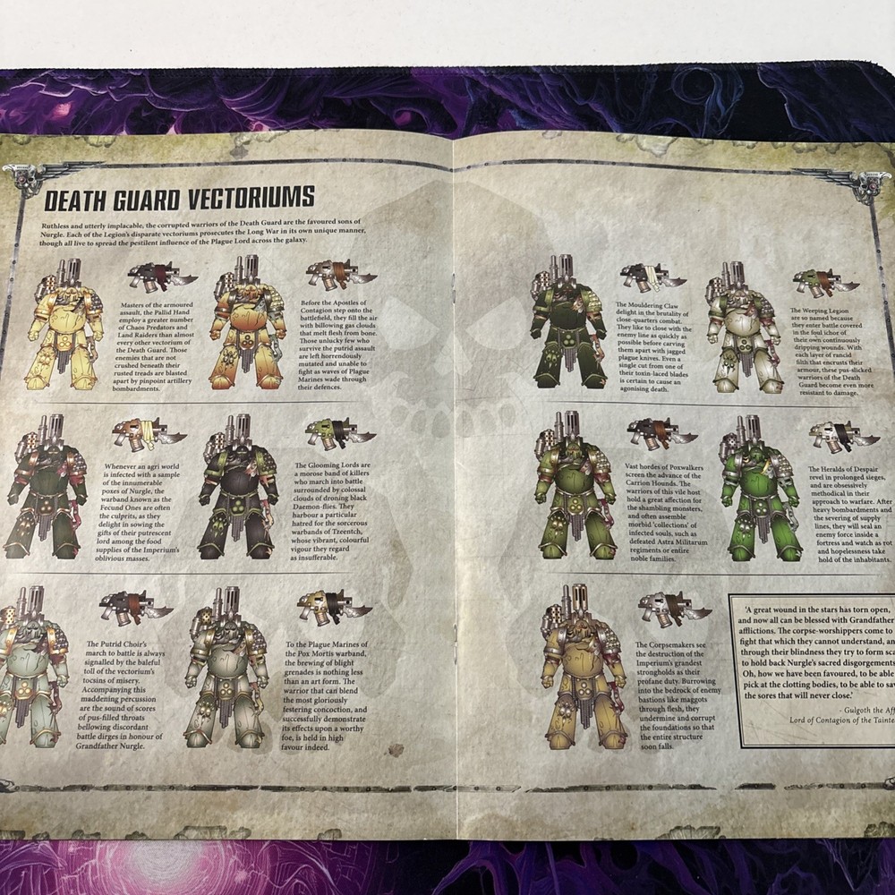Warhammer 40,000 Death Guard Soft Back Book