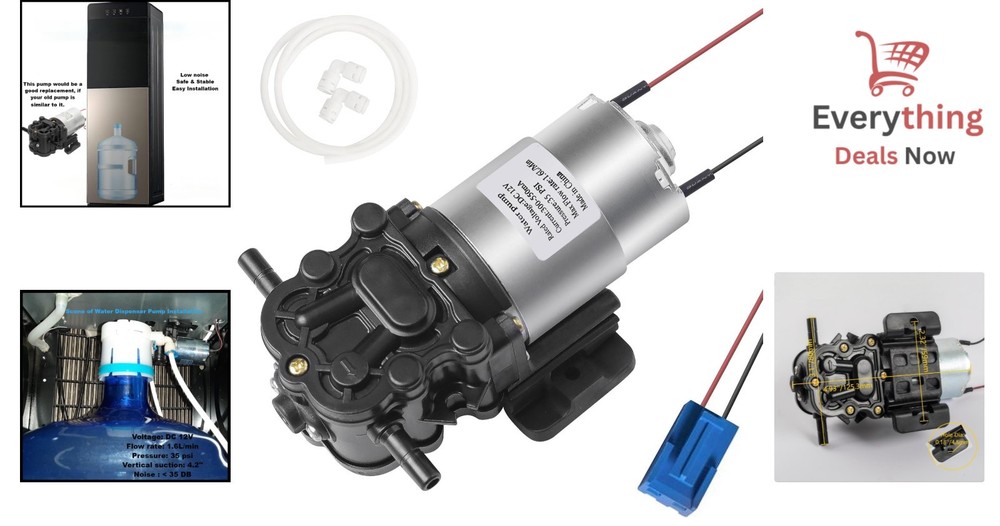 Bottom Loading Water Dispenser Pump Replacement 12V DC 1.2LPM 35PSI Self Priming