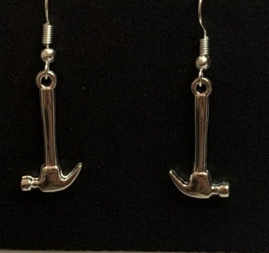 Hammer Earring, Tool Earrings, Gift Idea, Carpenter Earrings, Tools
