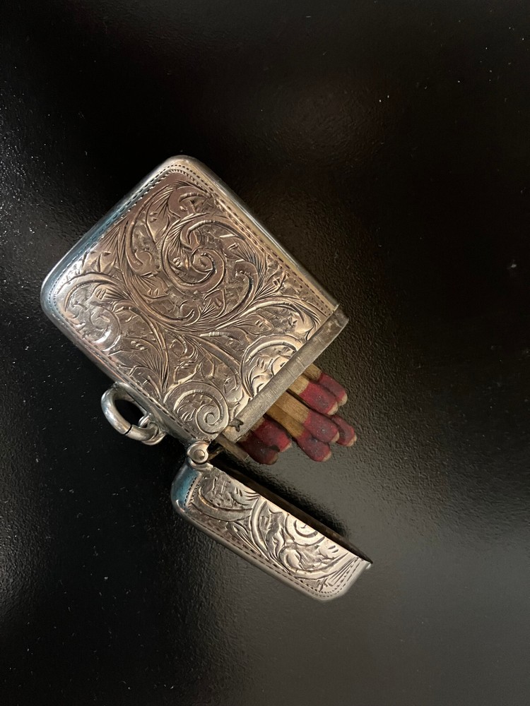 Beautiful Antique Silver Matchbox