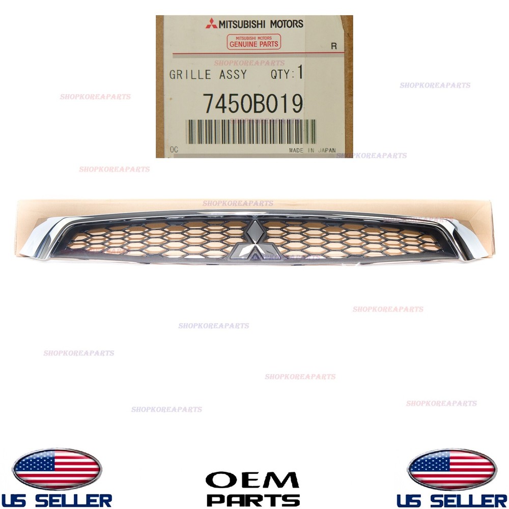 Genuine Front Bumper Radiator Upper Grille with Emblem ⭐OEM⭐ Lancer 2016-2017