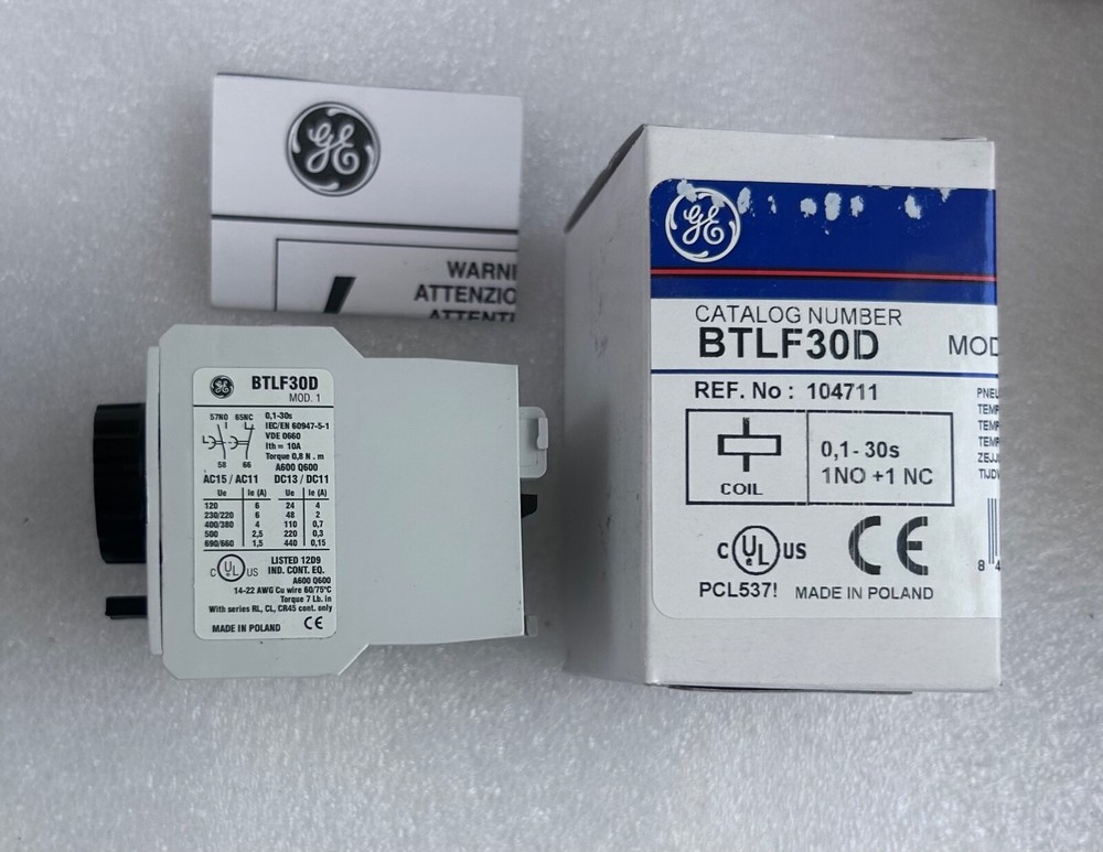 GE BTLF30D 0.1-30 S. Pneumatic Timer