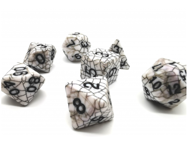 Snakeskin Dice Set Poly RPG DnD Dungeons Dragons AD&D Pathfinder d20