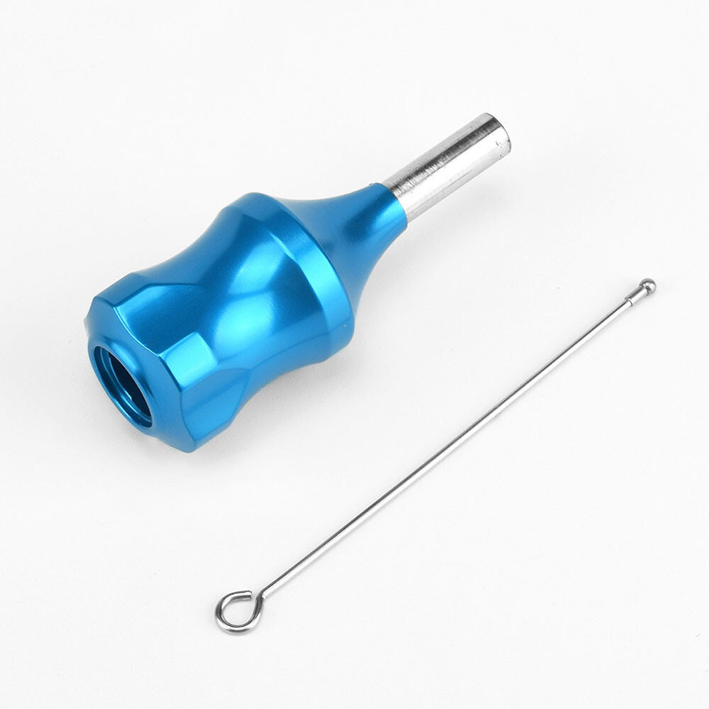 Light Blue 30mm Tattoo Zinc Alloy Cartridge Grip With 78mm Needle Plunger HOT