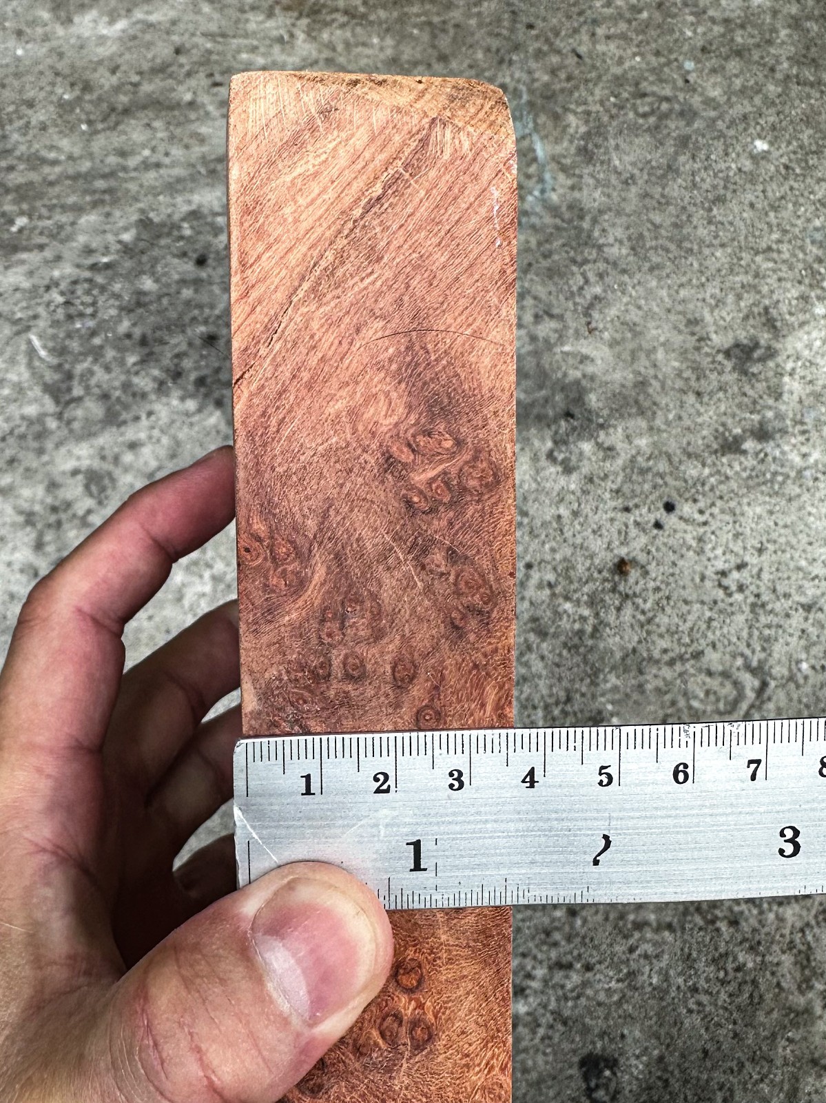 RARE!! Amboyna Burl ,Exotic Wood, Lumber, Knife Timber Handle Lumber #2895