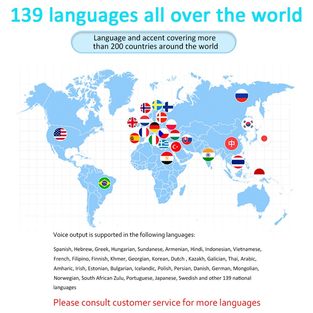 Offline Smart Voice Translator Wifi Translation Bluetooth-Support 139 Language