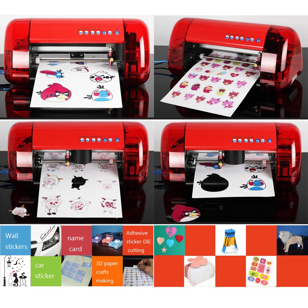 A3 Sign Vinyl Cutter Plotter Machine with Contour Cut Function Card Stickers Cut