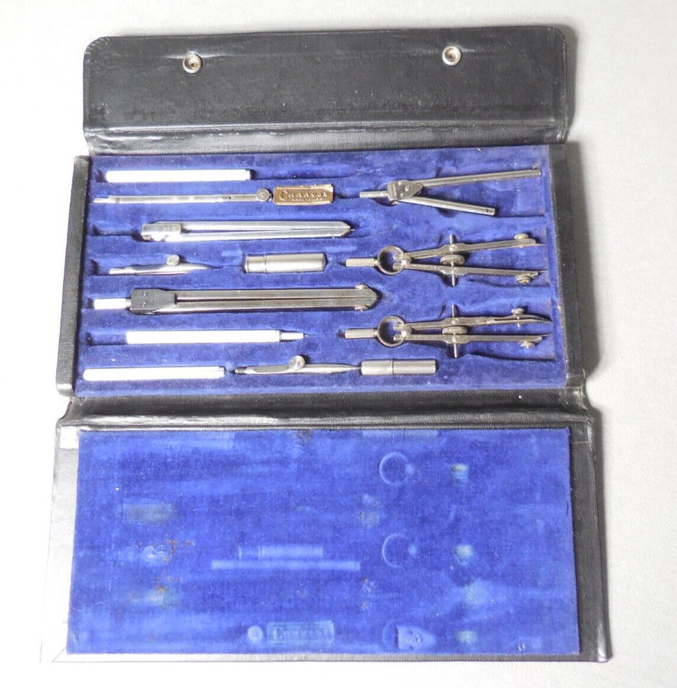 Charvos Drafting Tools No 877P  Set Mechanical Engineering Drawing Drafting USA