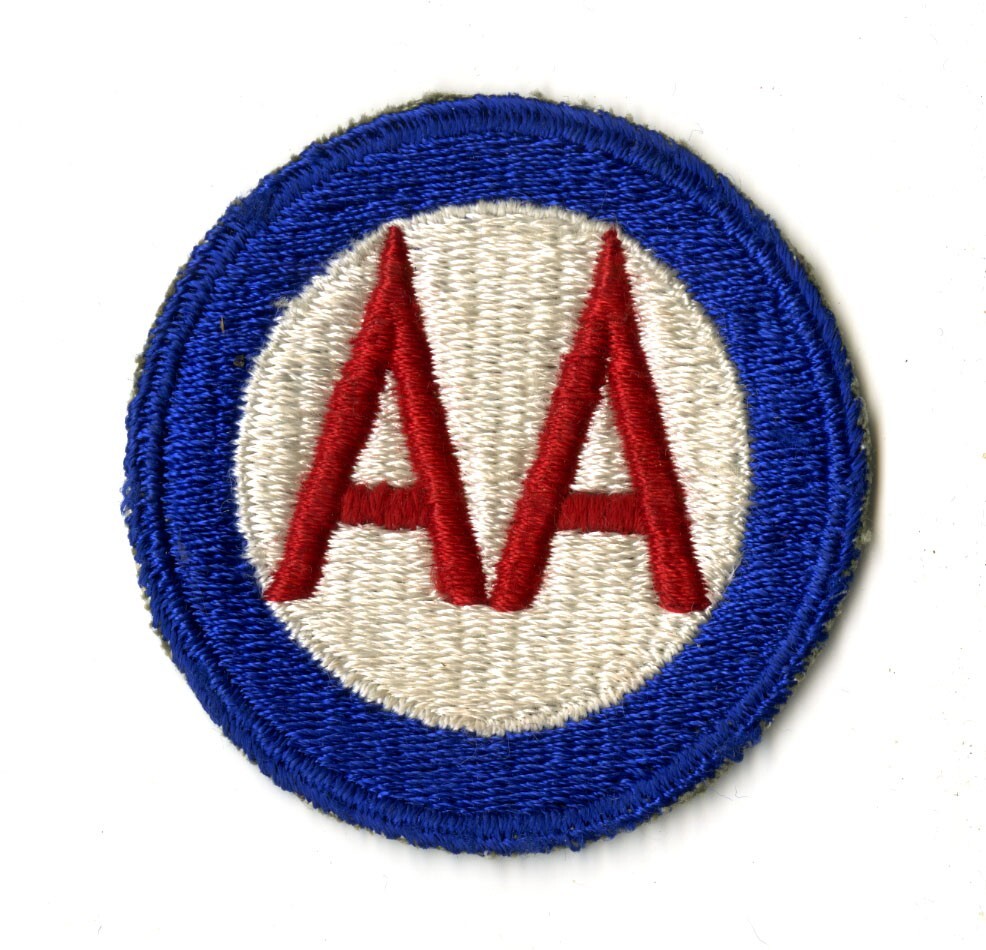 Antiaircraft Command White Back Patch WWII Vintage