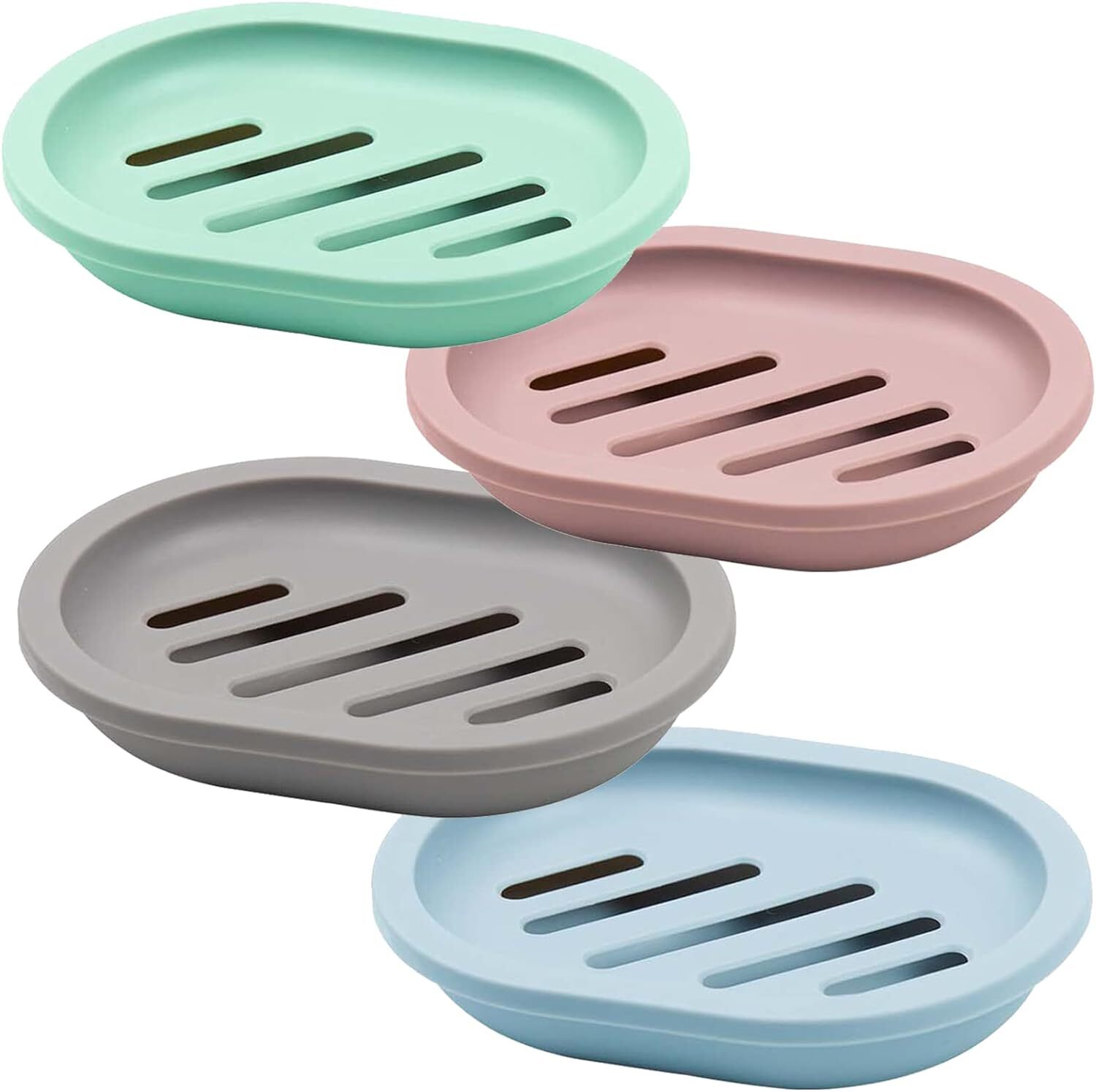 Bathroom Water Draining Soap Dish Case Holder Drainer Soap Saver Storage Box New