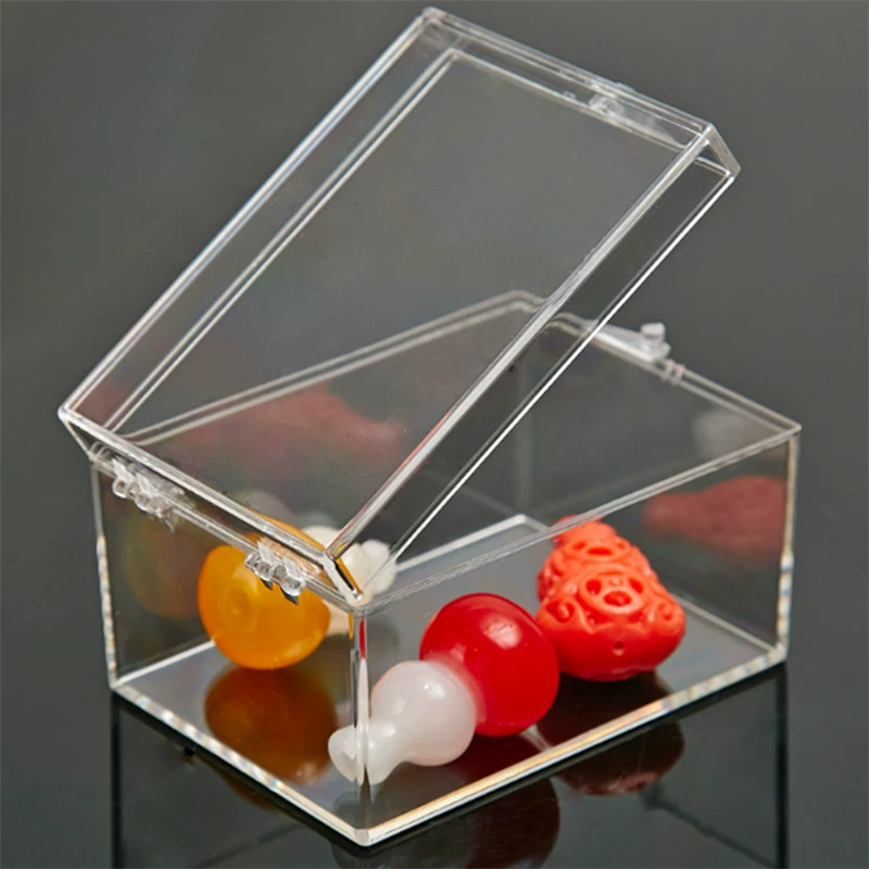 Mini Box Square Cube Clear PC Small Boxes Storage Compartment Plastic PC Box