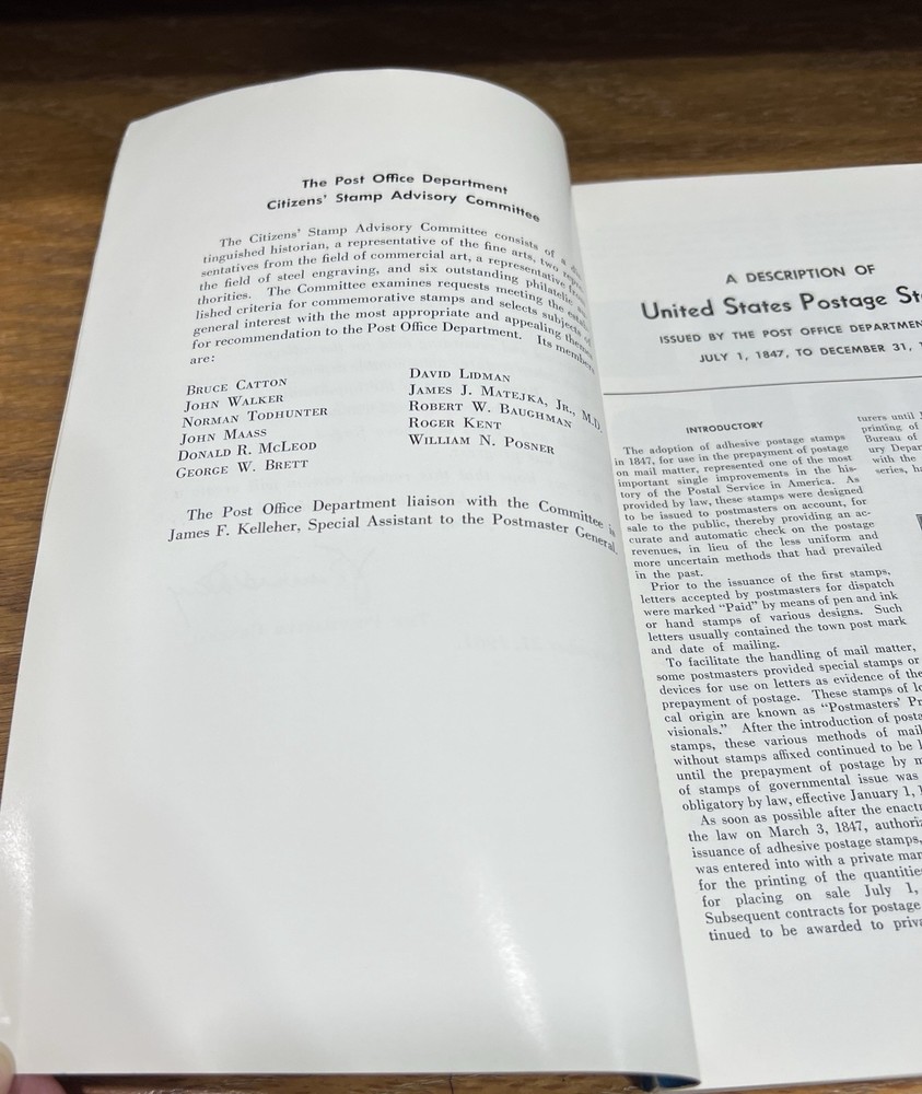 Postage Stamps Of The United States 1847-1961 (1962 ED.) PAPERBACK BOOK