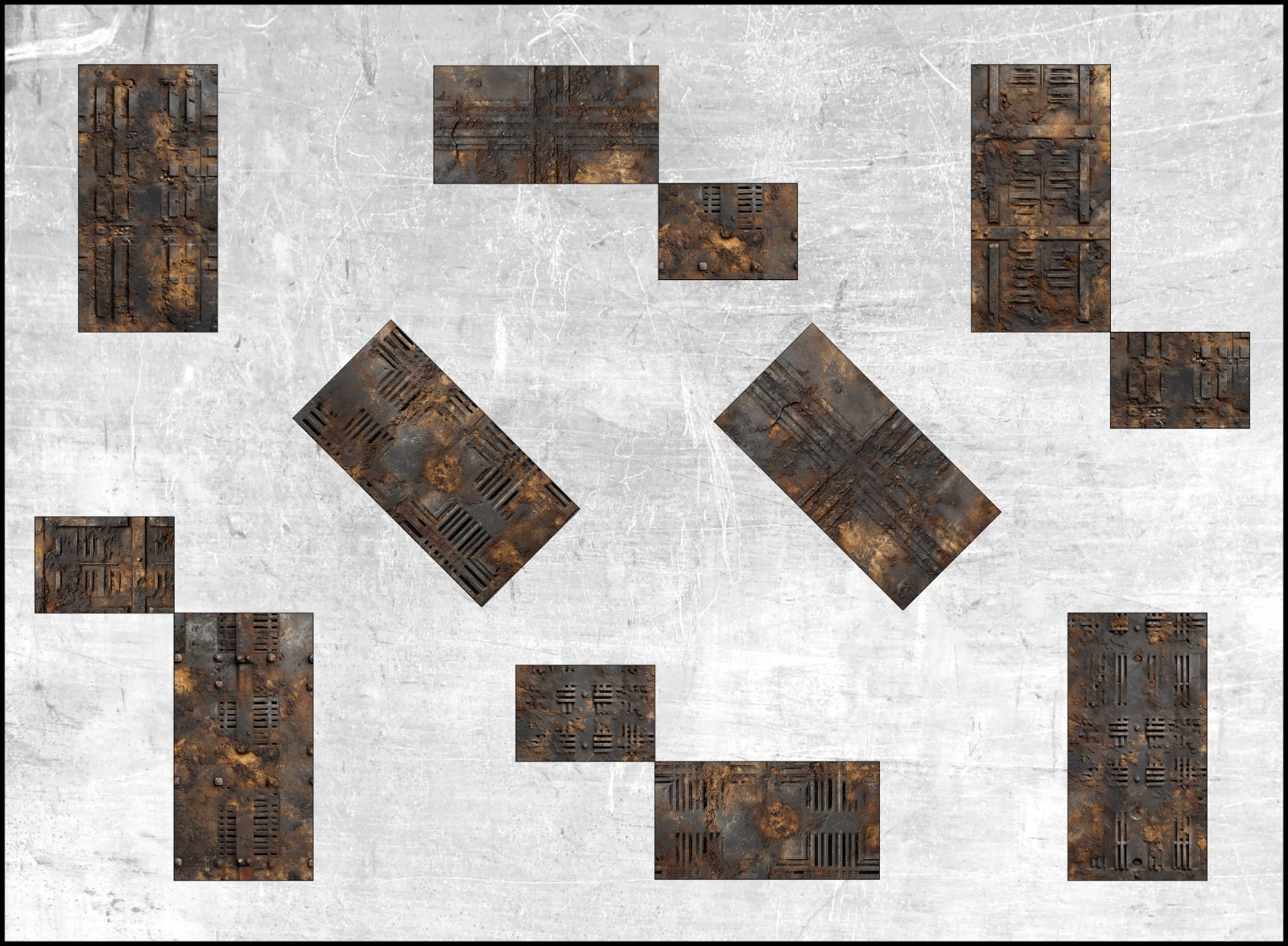 Neoprene Terrain Mats - Rotiron - Compatible w/ Warhammer 40K