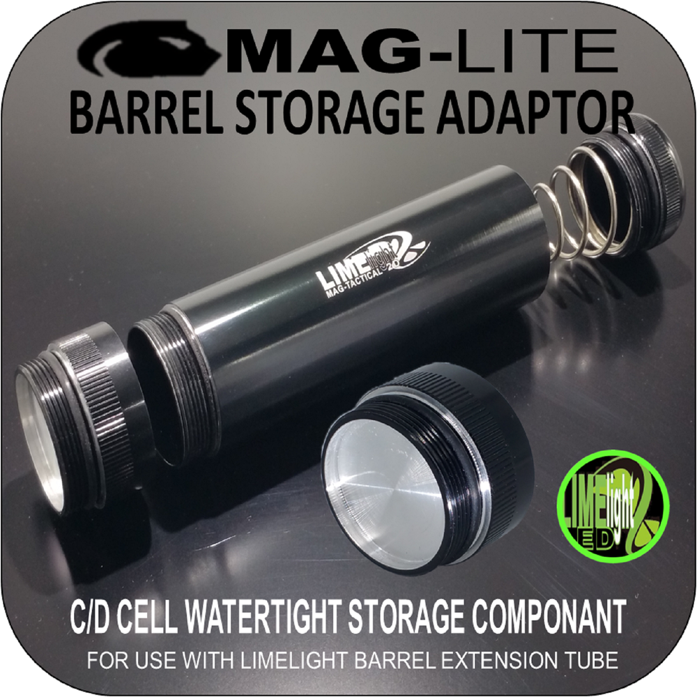 MAGLITE UPGRADE MOD CONVERSION BARREL EXTENSION COMPARTMENT ADAPTOR C/D CELL AU