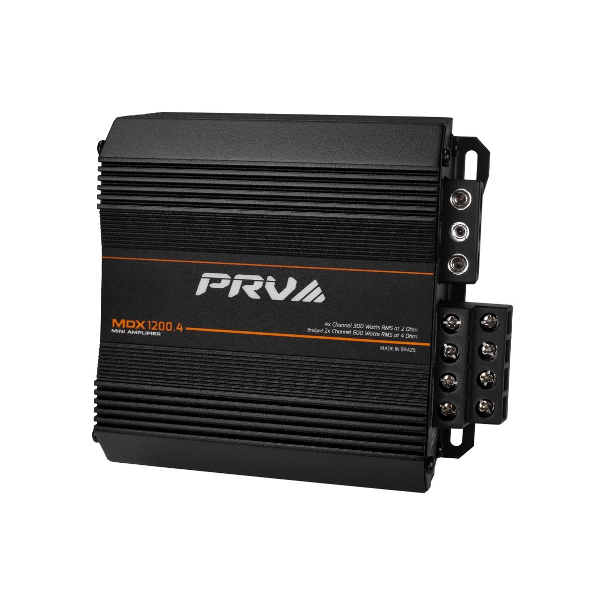 PRV MDX1200.4 2 Ohm Mini 4 Channel Amp 4x 300 Watts Compact Car Audio Amplifier