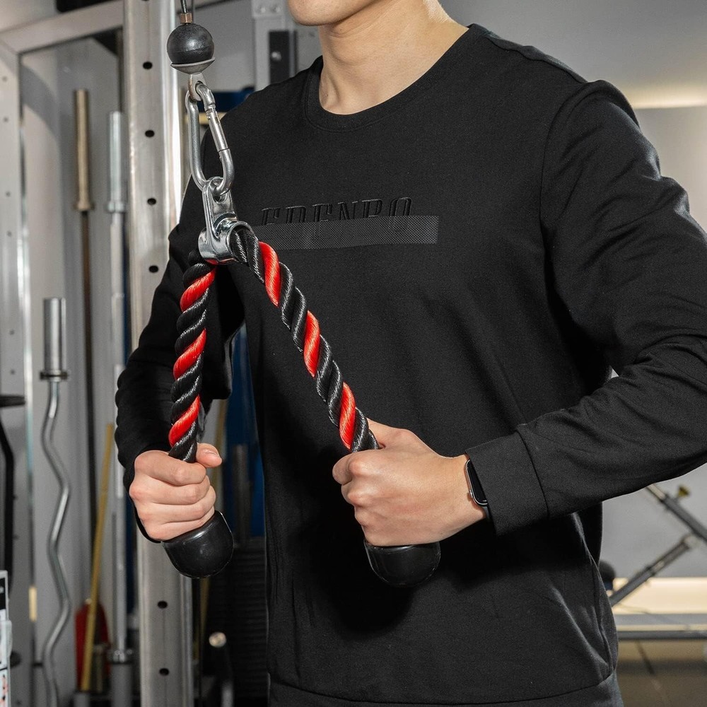 Double D Row Handle Cable Attachment Weight Workout Machine Gym LAT Pull Down V