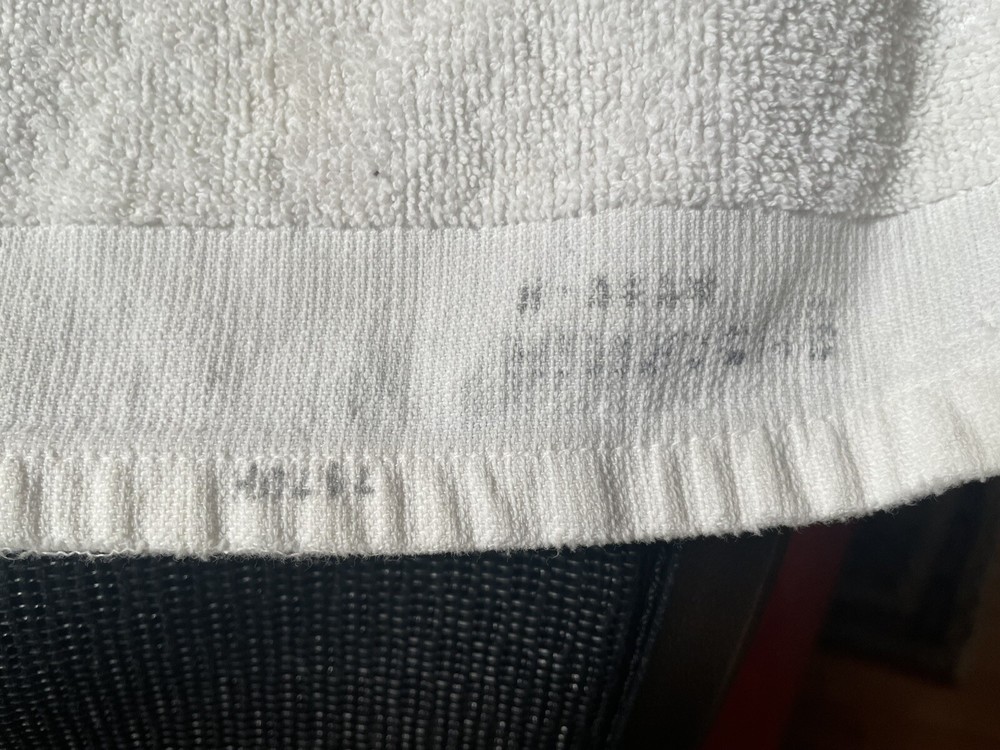 40s 50s U.S.N. WW2 Navy Huck Bath Towel USS sailor USN Vintage 41"x21.5"