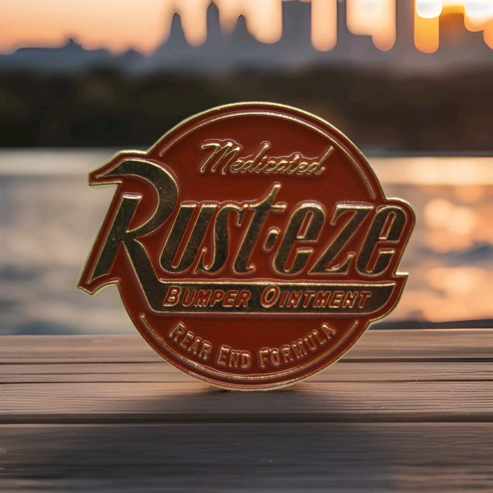 Rusteze Medicated Bumper Ointment Logo Round Enamel Pin – Rear End Formula Cars