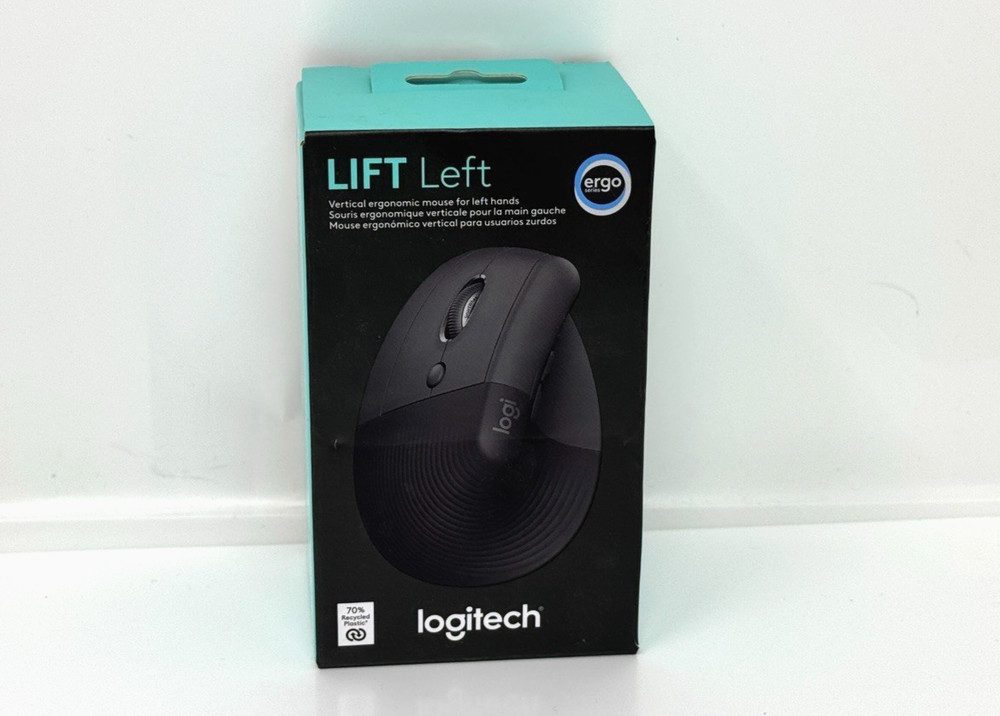 Logitech Lift LEFT Wireless Vertical Mouse Ergonomic Bluetooth Bolt - Graphite