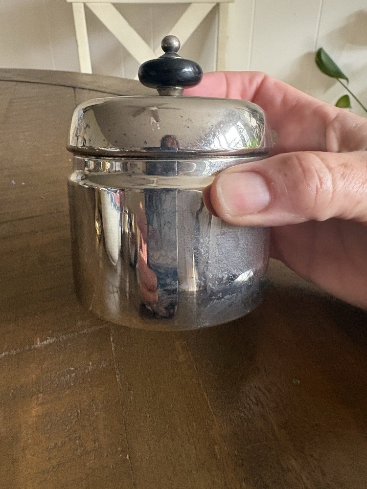 Art Deco Silver Plated Sugar Bowl With Lid