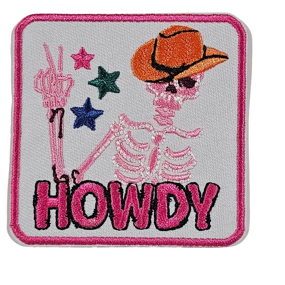 Howdy Skeleton with Hat - Embroidered Patch