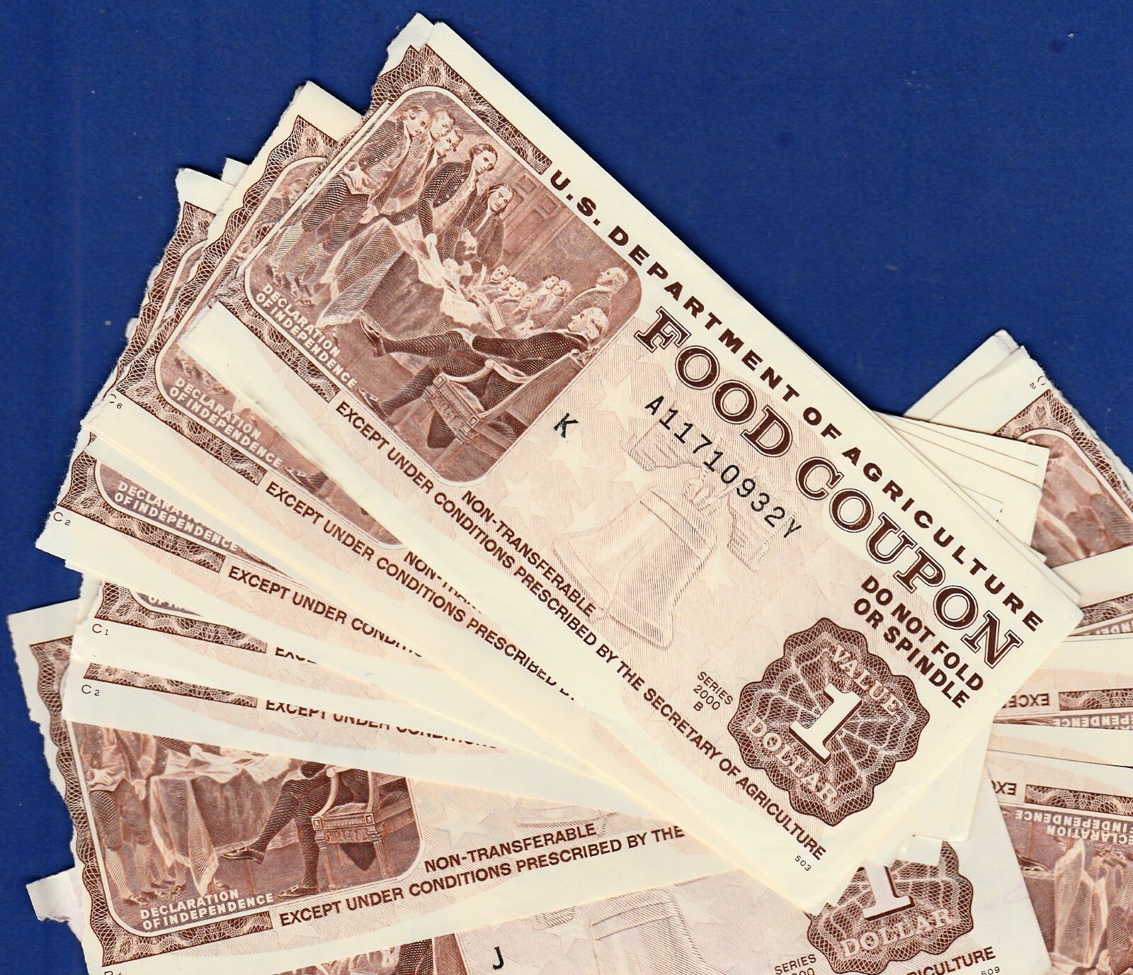 Food Stamps Coupon USDA scrip welfare money token ONE COUPON.