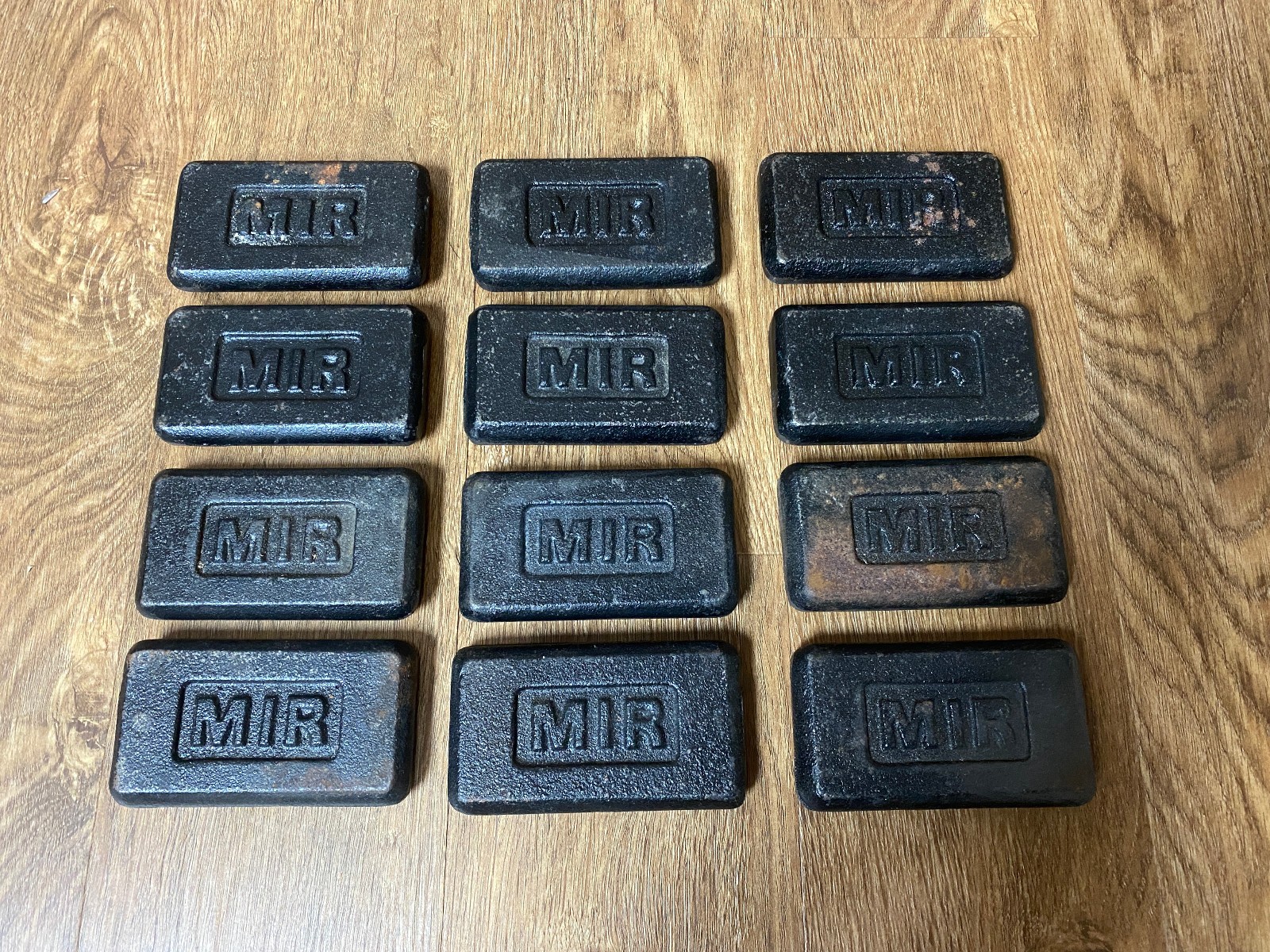 Set of 12 MIR Pro 1.5lbs Vest Weights Blocks Weights Only 17lbs Total