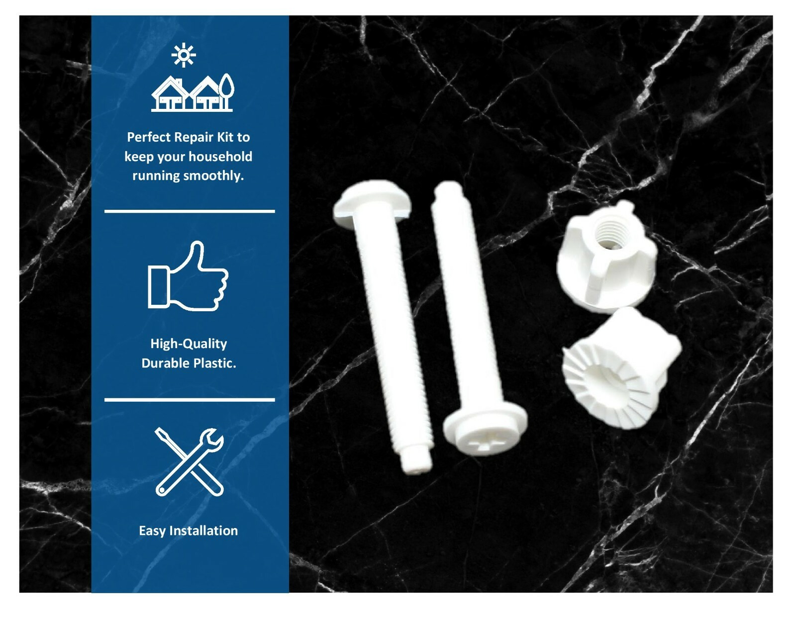 Plastic Toilet Seat Hinge Bolt Screw For Top Mount Toilet Seat Hinges